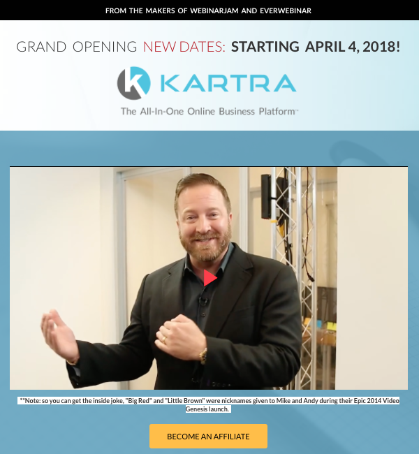 Andy Jenkins + Mike Filsaime (Launch Manager) with FK - Kartra Launch Affiliate Program JV Invite Video Andy Jenkins + Mike Filsaime (Launch Manager) with FK - Kartra - The All In One Online Business Platform launch affiliate program JV invite video