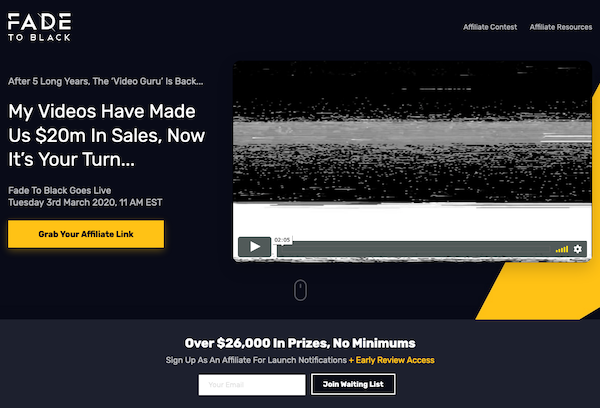 Joey Xoto - Viddyoze - Fade To Black Launch Affiliate Program JV Invite Video Joey Xoto - Viddyoze - Fade To Black Launch Affiliate Program JV Invite