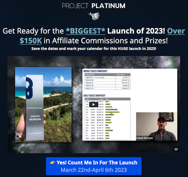 Robby Blanchard - Project Platinum Launch Affiliate Program JV Request Page - Pre-Launch Begins: Wednesday, March 22nd 2023 Launch Day: Monday, March 27th 2023